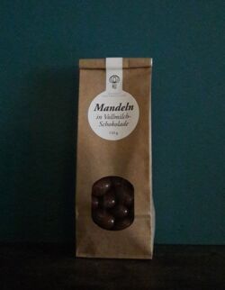 Mandel in feiner Vollmilch Schokolade (Tüte)
